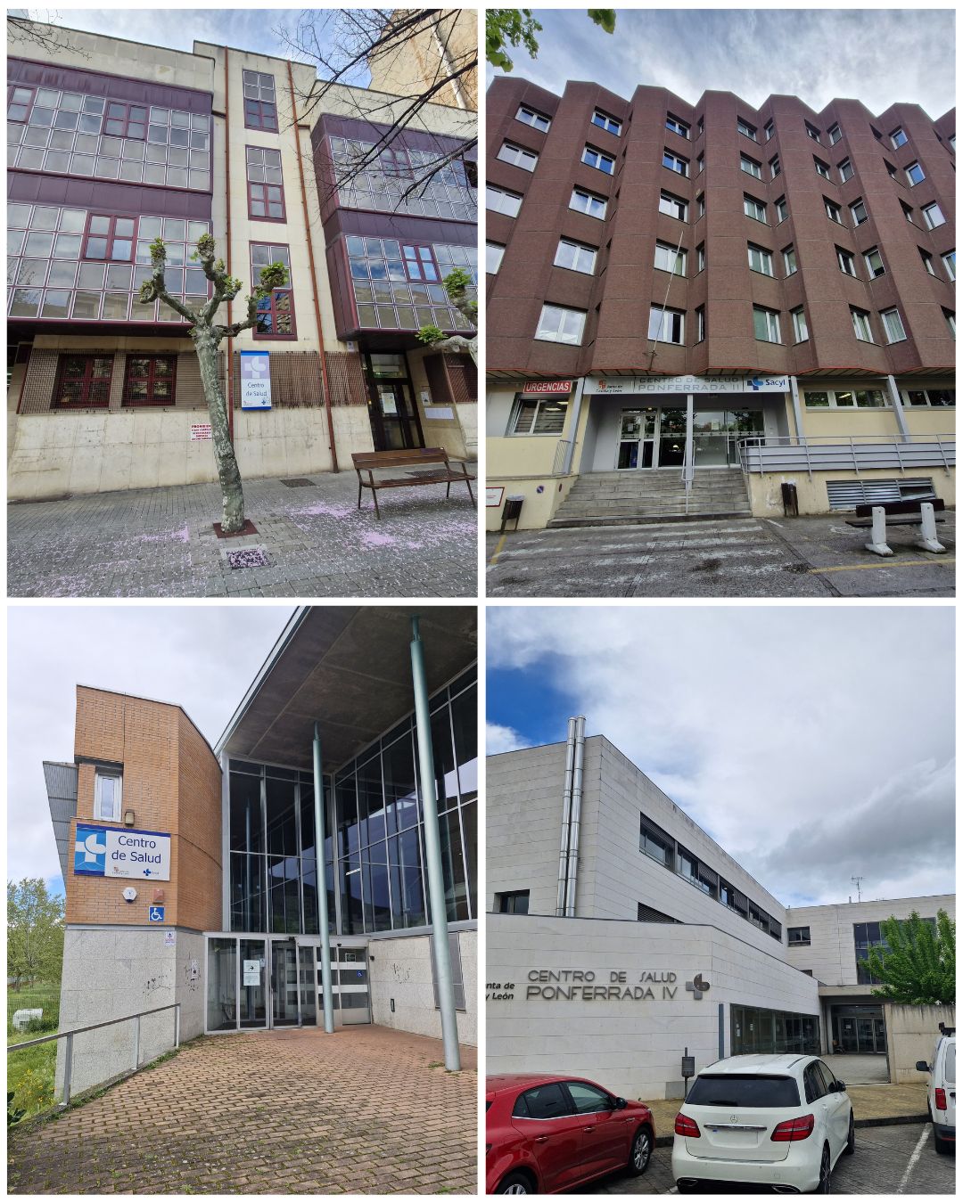 Los Centros de Salud de Ponferrada I, II, III y IV
