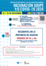 VACUNACIÓN SIN CITA GRIPE Y-O COVID PROVINCIA DE SEGOVIA