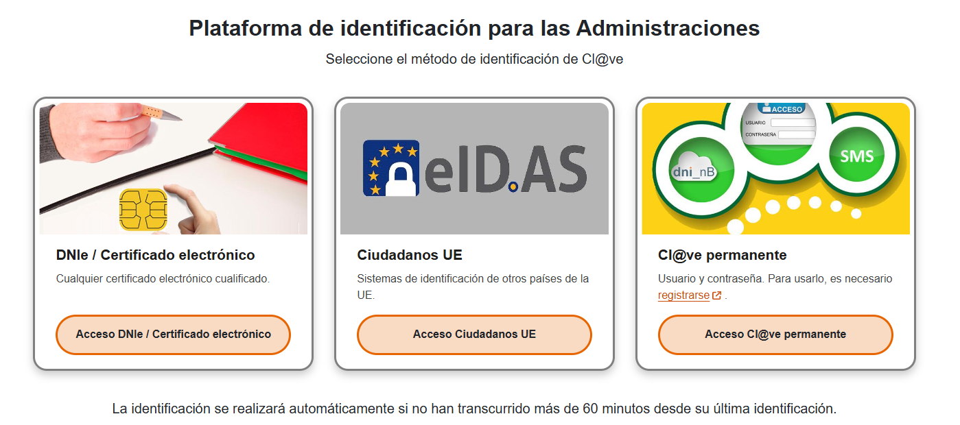 Identificación administraciones
