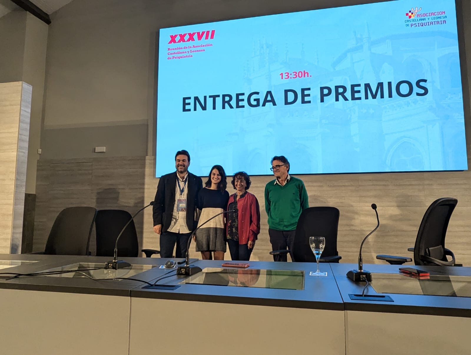 José María Pelayo, Zaida Gutiérrez, Maria Ángeles Álvaro y Francisco Carlos Ruiz en la entrega de premios