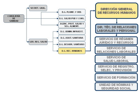 organigrama de salud y servicios humanos